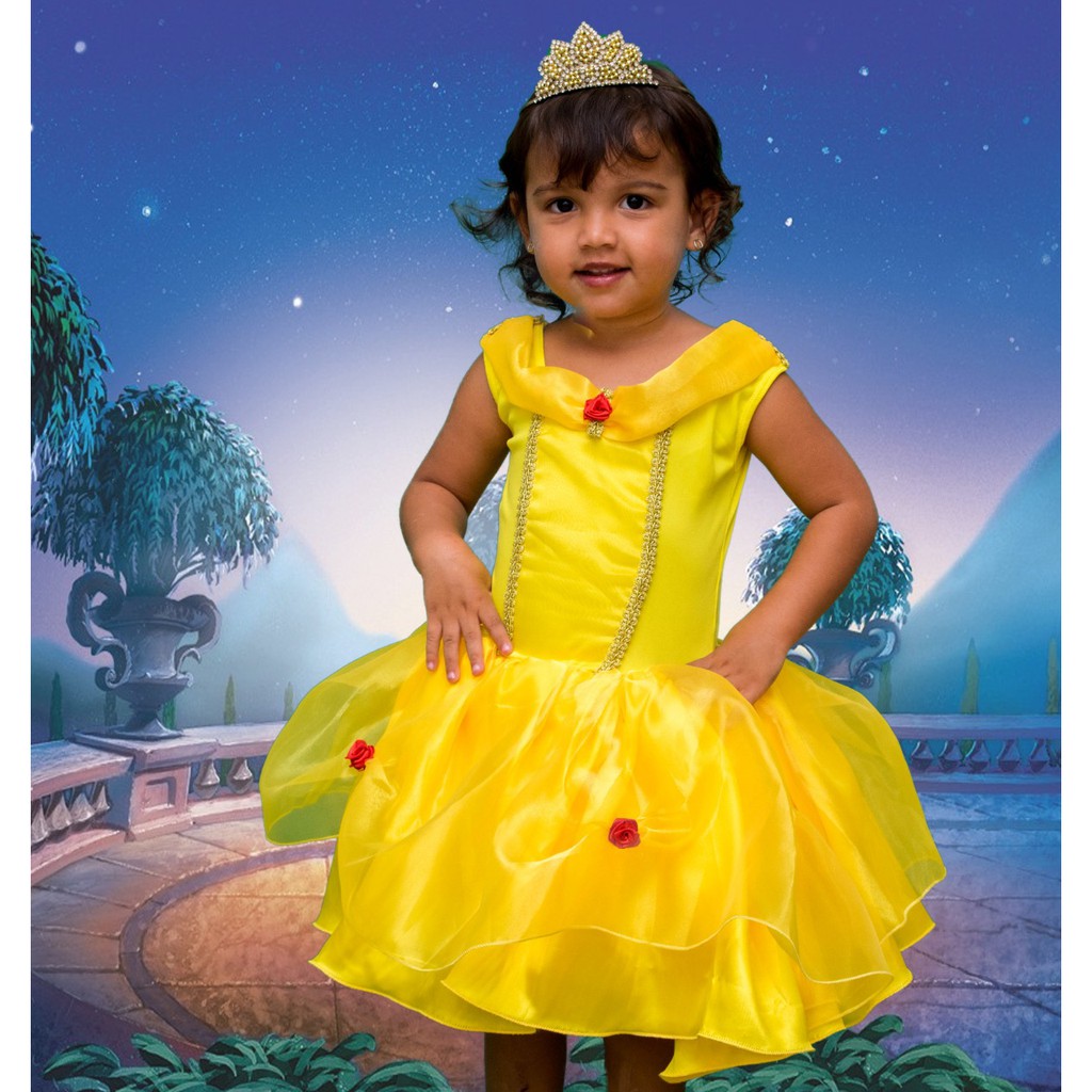 Vestido Fantasia Infantil Princesa Bela - Emfantasy