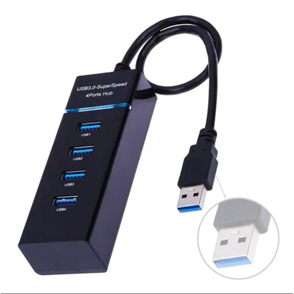 Hub Cabo Usb velocidade 3.0 Extensão 4 Portas High Speed Hd Pen Drive pronta entrega