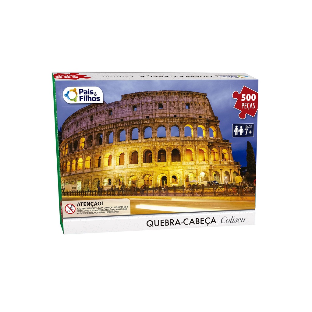 Quebra Cabeça Premium Coliseu 500 Peças Pais e Filhos