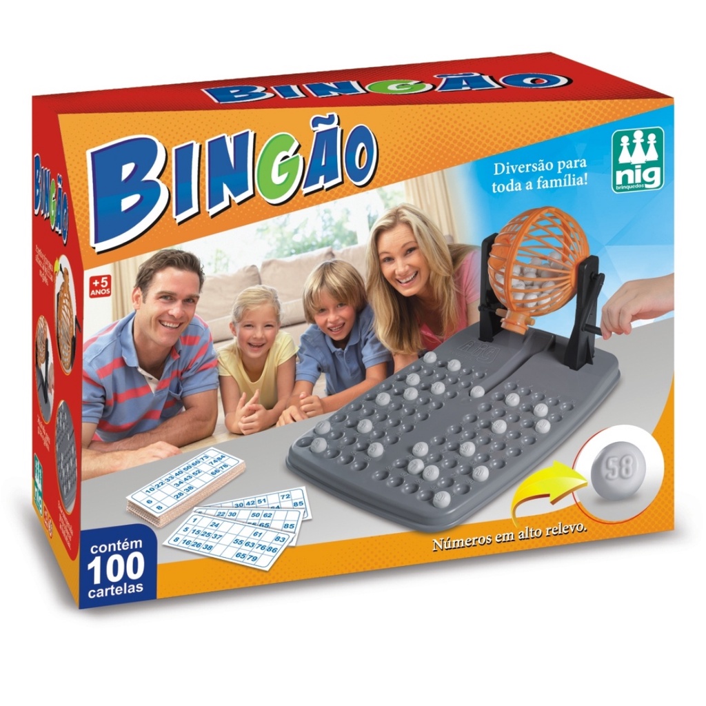 Brinquedo Jogo De Bingo 100 Cartelas Infantil Diversão - Nig | Shopee ...