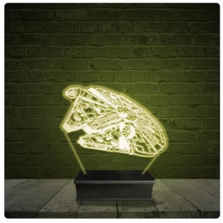 Led Luminária Acrílico Abajur - Estrela Da Morte