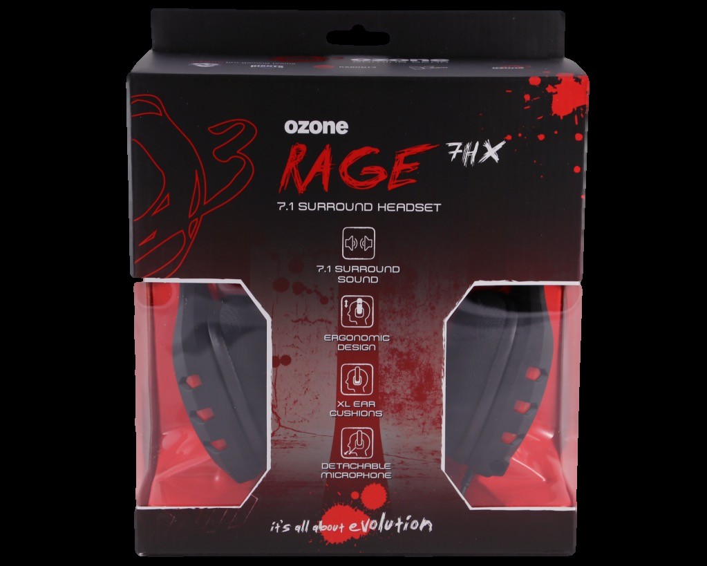 Headset Rage 7hx 7.1 Preto Usb Para Pc Ozone Com Microfone Ler o anuncio