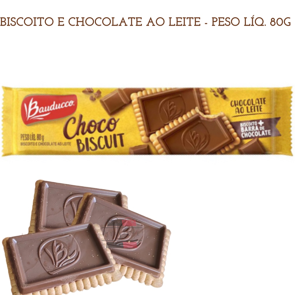 Bauducco Biscuit Biscoito E Barra De Chocolate Ao Leite Nfe