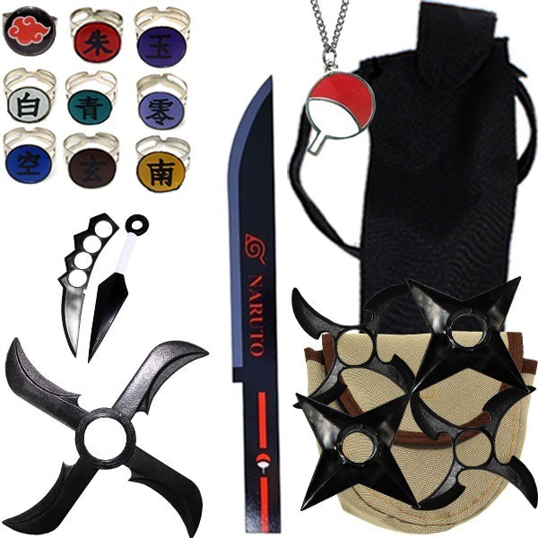 Kit ninja Naruto Kunai Naruto Shuriken Bandana Névoa Kisame +