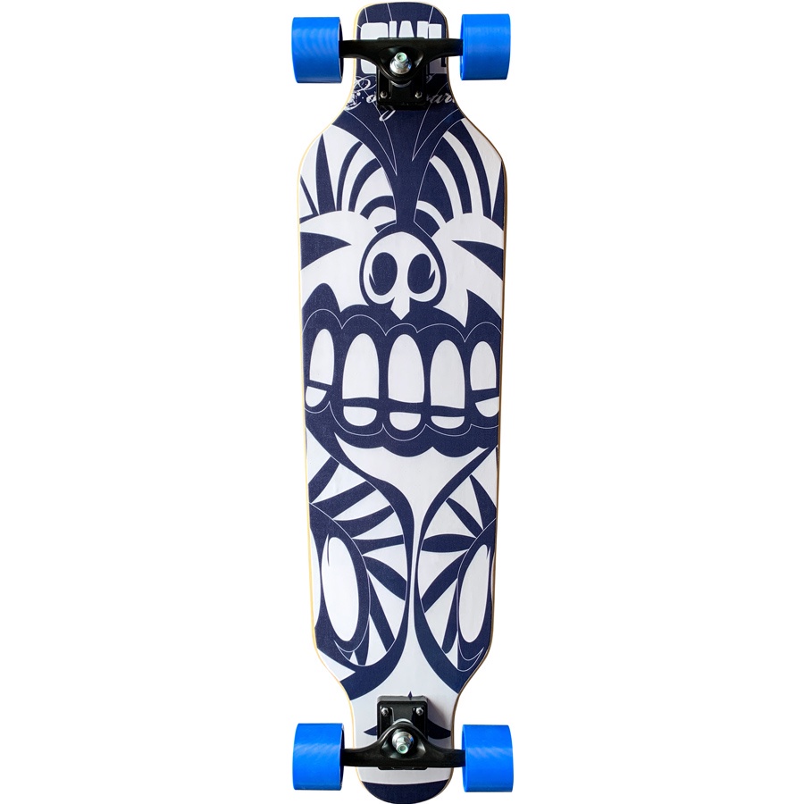Skate Longboard Completo Owl Sports Indonésia Speed;Gênero: Masculino;Cor: Azul;Tamanho: Único