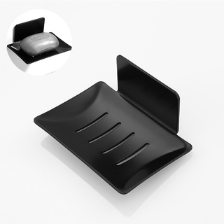 Suporte De Sabão Para Banheiro Porta Armazenamento Preto Acessórios Sala De Banho Saboneteira De Parede Prateleira De Metal Sem Perfurações Esponja Acessório De