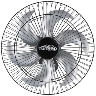 Ventilador de Parede Oscilante 50cm Preto/Prata Turbão 130W Bivolt
