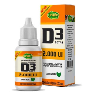 Vitamina D3 Em Gotas Sabor Menta Unilife 20ml