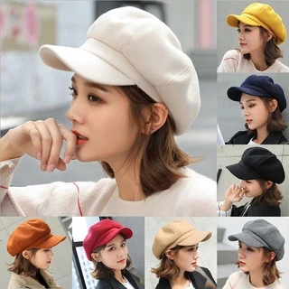 Boina Gorro Chapéu Feminina Aveludada Com Forro Liso