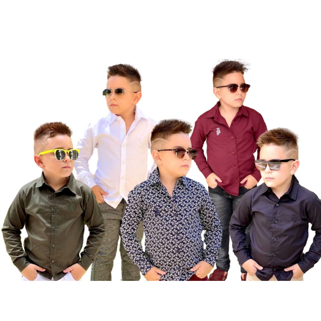 Camisas sociais best sale infantil masculina