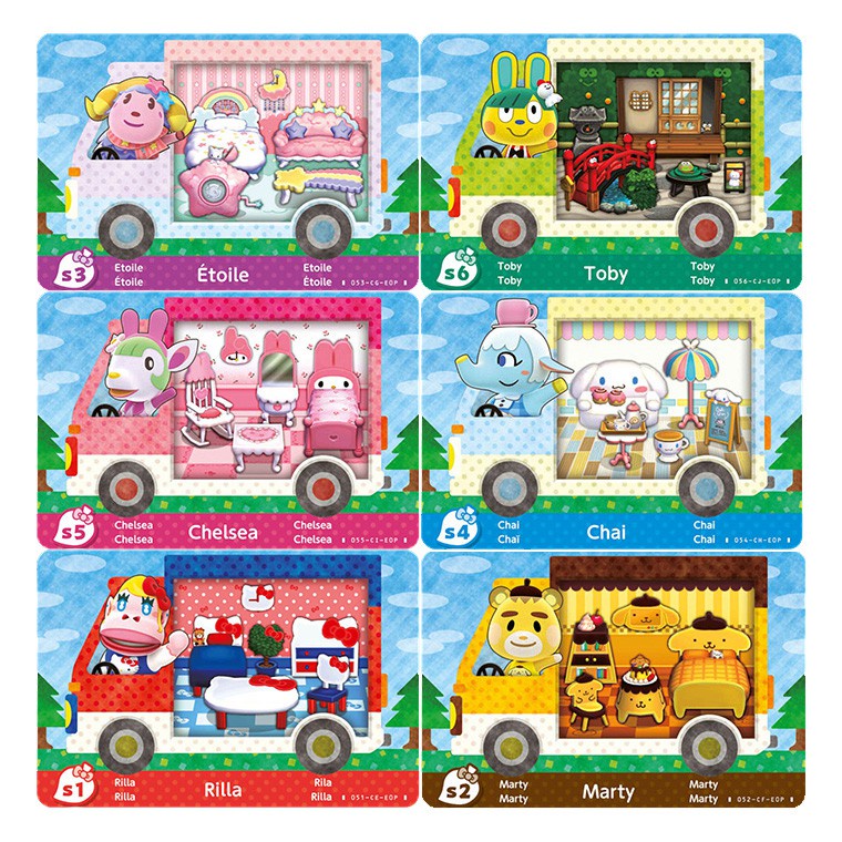 Animal Crossing New Horizons Sanrio Hello Kitty Amiibo Crossover Kit C/ 6 Cards Escorrega o Preço