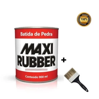 Batida de Pedra Preto 900ml Tinta Emborrachada Maxi Rubber + Trincha Grátis em Oferta na Shopee