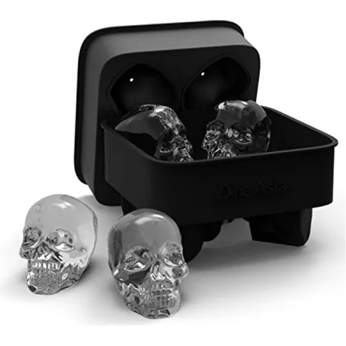 Forma De Gelo De Silicone Caveira 3 D Festa Bebidas