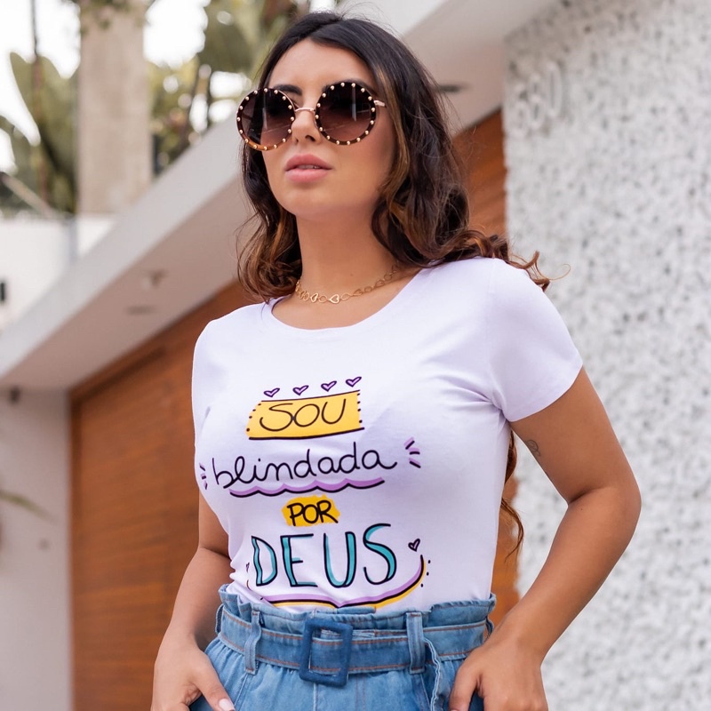 Kit 10 Camisetas Blusa T-shirt Feminina Frases Evangélicas