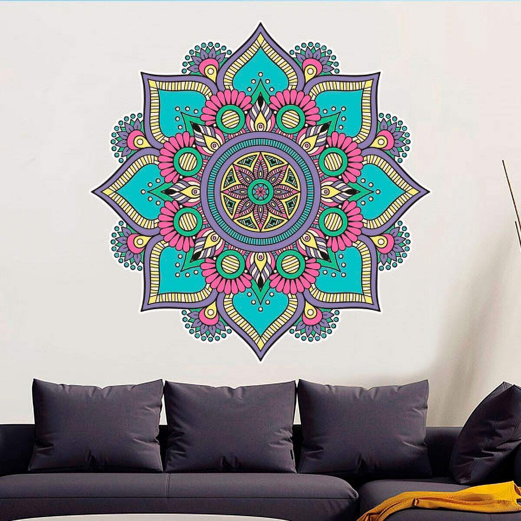 Adesivo de Parede Yoga Desenho de Mandalas - Fran Adesivos de Parede