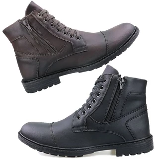 Kit 2 Botas Coturno Casual Masculino Touroboots com Zíper Lateral