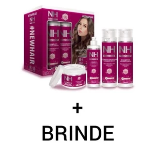 Kit Capilar New Hair Belkit 4 Produtos ( Shampoo, Condicionador, Máscara e Leave-In + Brinde)
