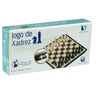 Jogo de Xadrez Tabuleiro Dobrável 21cm x 21cm Inteligente