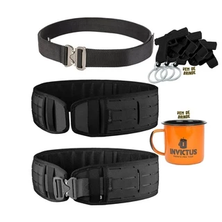 Cinto Modular Batalha Suporte + Cinto Fasten Invictus Preto