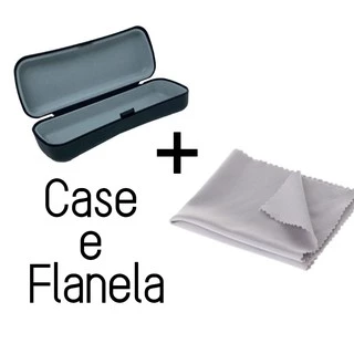 Estojo, Caixa Ou Case Para Óculos armação Em Plástico + Flanela de limpeza de microfibra para lentes