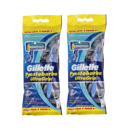 Kit 2 Prestobarba Ultragrip Leve 5 Pague 4 Cada 10 Uni Gillette Shopee Brasil 8708