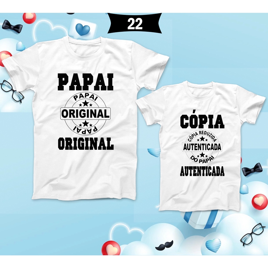 Camiseta Pai Mãe Filho Xerox Cópia Kit C/04 Camisetas