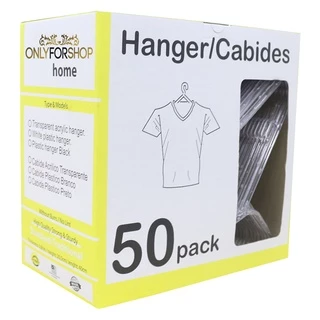 Kit 50 Cabides Acrílico OnlyforShop® Tradicional Fino Adulto 8mm