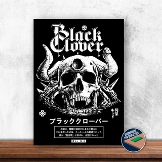 QUADROS DECORATIVOS BLACK CLOVER EM MDF | 28X20CM | Casa, sala, quarto, decoração, anime