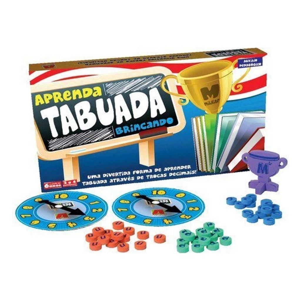 Aprenda Tabuada Brincando Jogo Educativo Pedagógico | Shopee Brasil