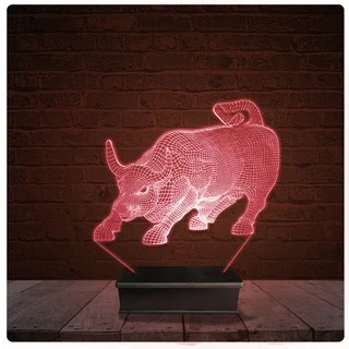 Abajur Luminária Acrílico Led - Gado Boi Touro