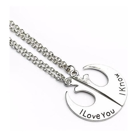 Colar Aliança Rebelde Star Wars Casal I Love You I Know Leia e Han Solo