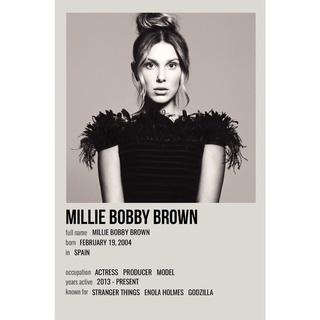 Camiseta Unissex Stranger Things Elenco Millie Bobby Brown Eleven