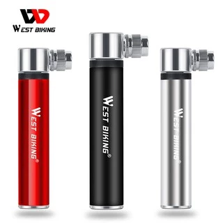 WEST BIKING Mini Bomba Bicicleta 120 Psi Bola Pneu Ciclismo Mão Válvula Presta Schrader Inflator De Ar