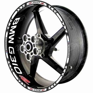 Adesivo Friso Refletivo Roda Moto BMW G 310R G310R + Adesivos Internos M01 branco