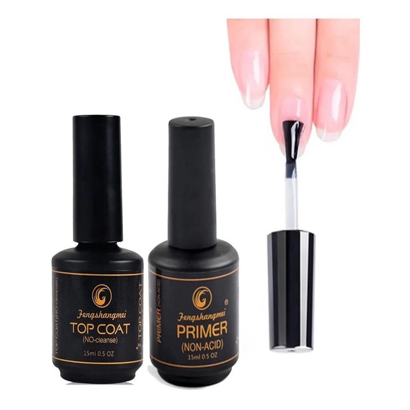 Kit Top Coat Selante e Primer Nao Acido Fengshangmei Shopee Brasil