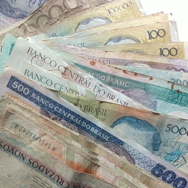 60 notas variadas cruzeiros e cruzados notas para coleção | Shopee Brasil