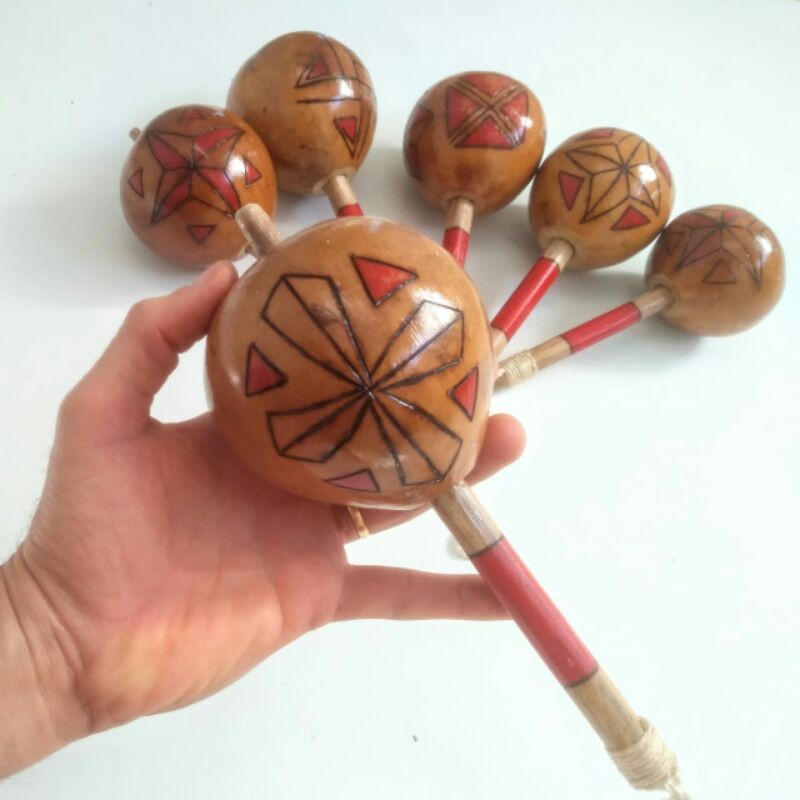 Maraca Cabaça Indígena Unidade Xamânica Rústico Ritual Xamã | Shopee Brasil