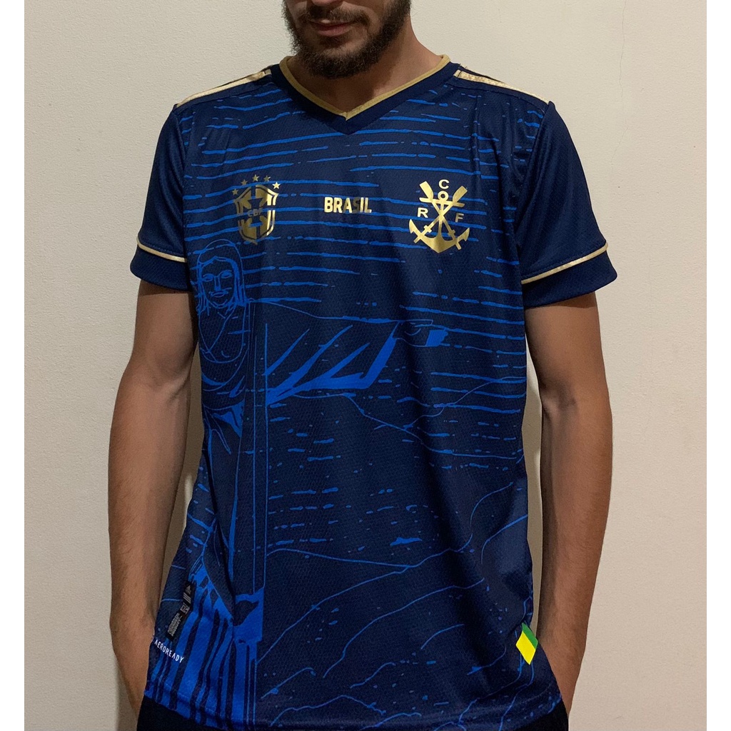 Camisa Flamengo Brasil Azul Listrada Beme - flamengo