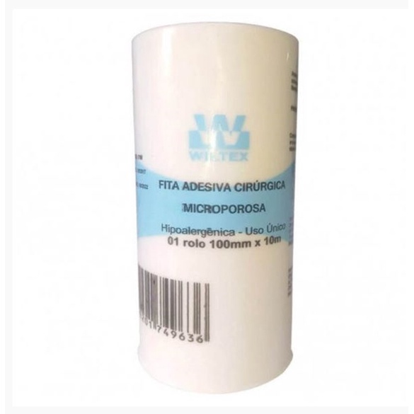 Fita micropore wiltex 100mm x 10m