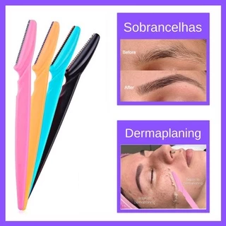 💜Navalha De Depilar Sobrancelha e Dermaplaning Kit C/4 Navete
