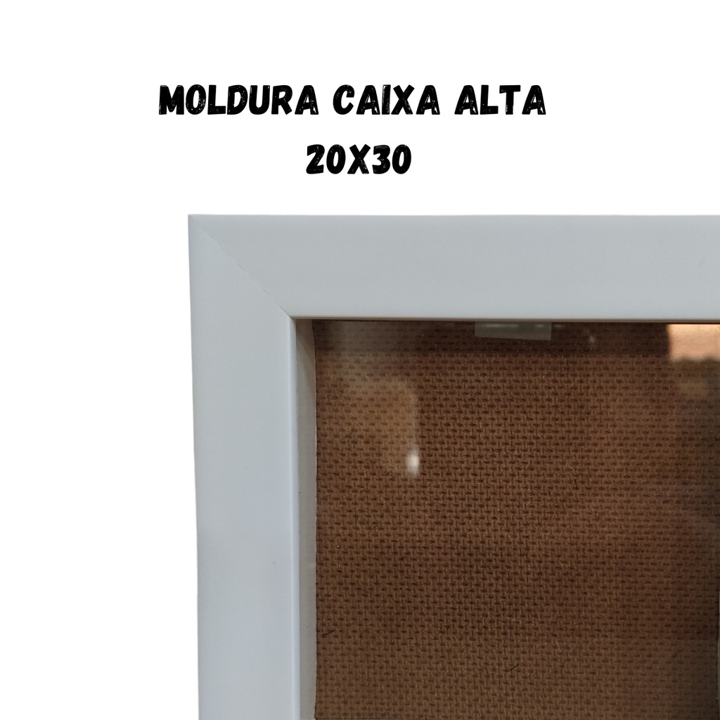 Moldura Caixa Alta tamanho 20x30 P/ Quilling, Bordado, Fotos Porta Retrato