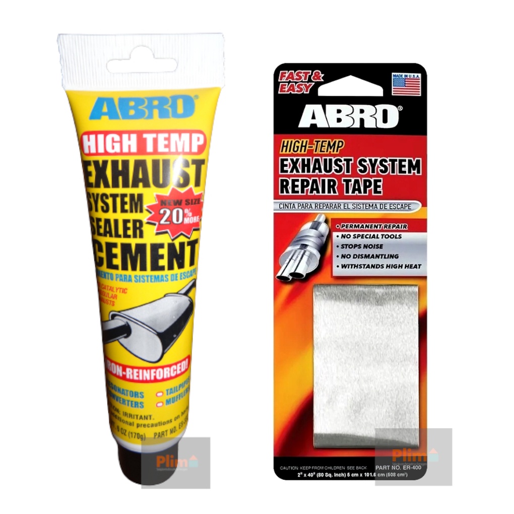 Kit Cola + Fita Reparadora Surdinas Escapamento Tampa Furo ABRO Exhaust System