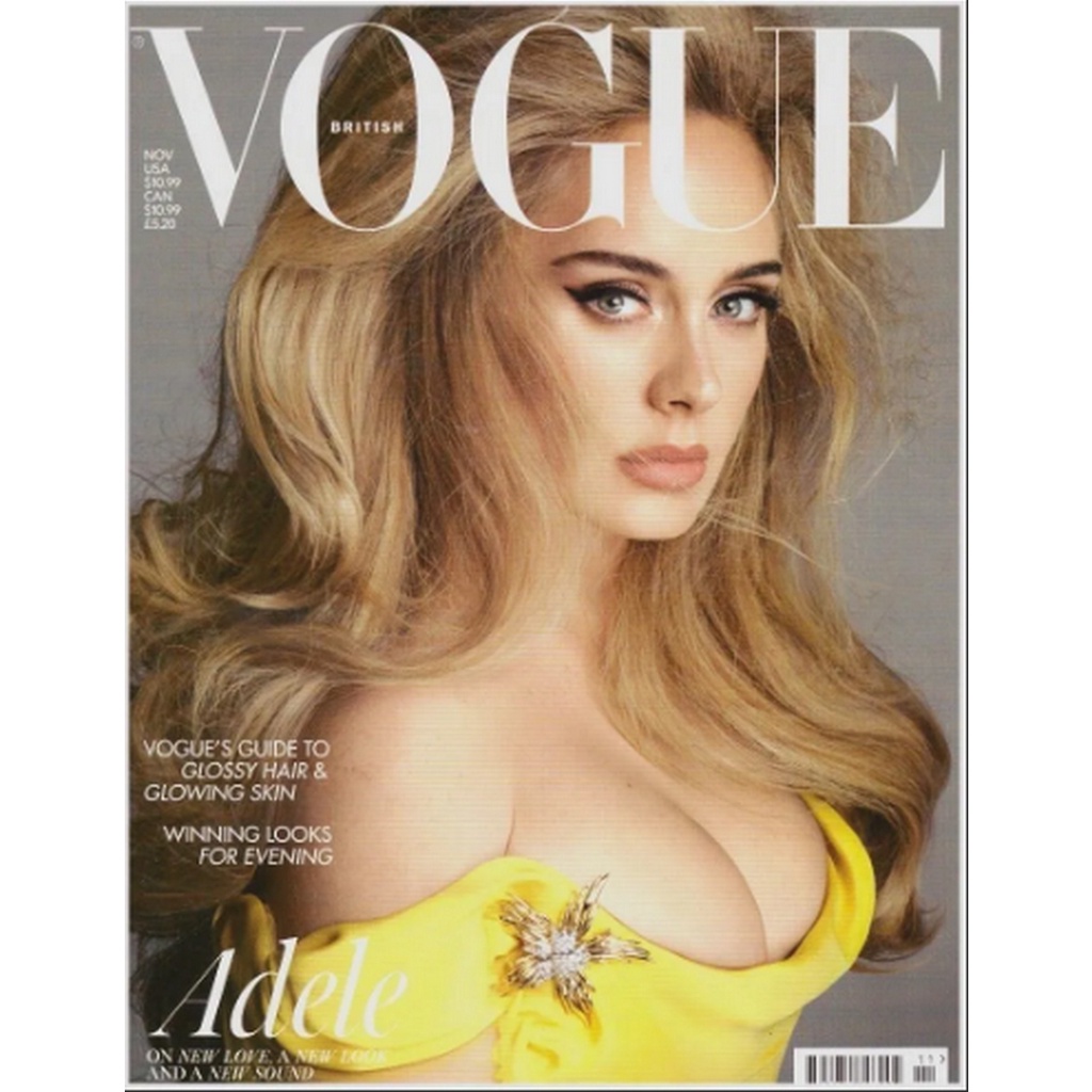 REVISTA VOGUE, DE NOVEMBRO DE 2021, COM ADELE NA CAPA. | Shopee Brasil