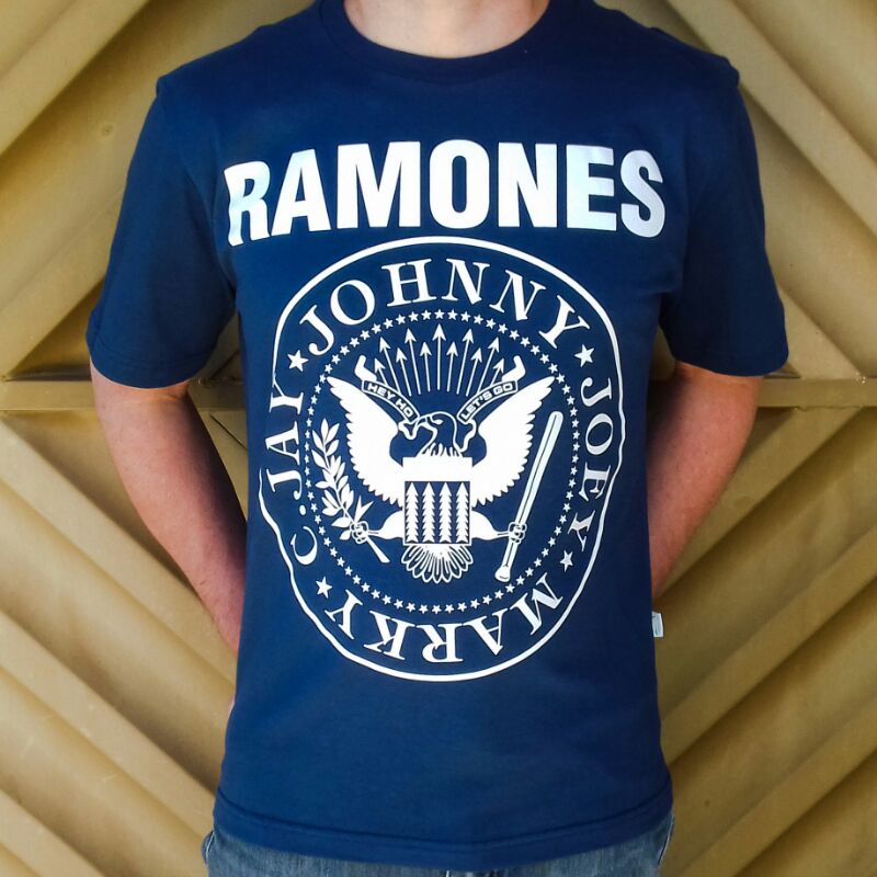 Ripleys Clothing Ufficiale Skinny T-Shirt Ramones Sigillo Classico Decorato Logo 114409049