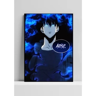 Quadro de mdf poster moldura Anime, Mangá, Solo Leveling