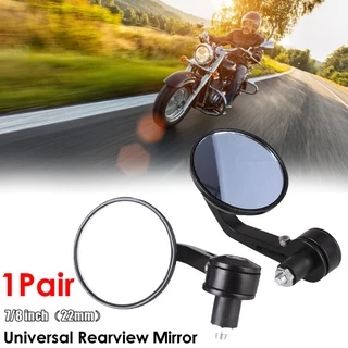 Universal 7/8 " Round Bar End Espelhos Traseiro Moto Motociclismo Retrovisor Espelho Vista Lateral Para Café Racer
