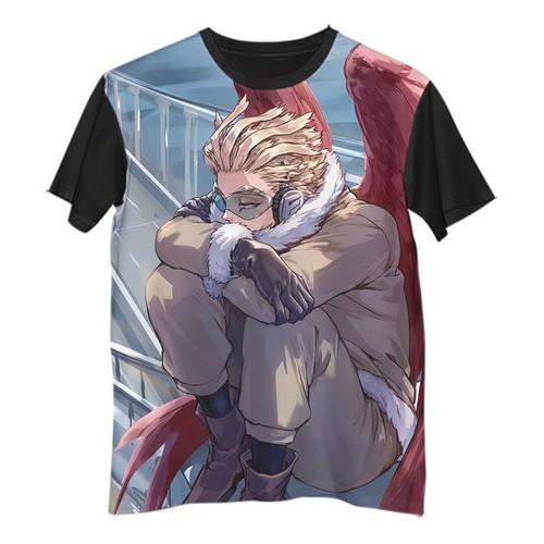 Camisa Camiseta Anime My Hero Academia Hawks Sad G1290 | Shopee Brasil