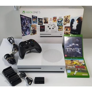 Xbox One S 1tb -Novo Vitrine Completo 2 Jogos Físicos + Carregador Base (Recondicionado)