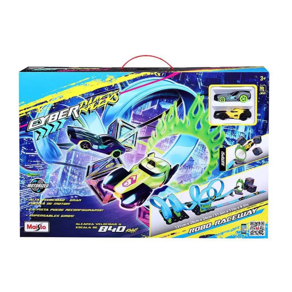 Pista Maisto Cyber Racers track Robo Raceway | Shopee Brasil