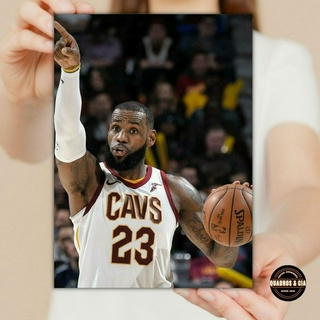 Quadro Decorativo Emoldurado Lebron James Jogador Famoso Basquete